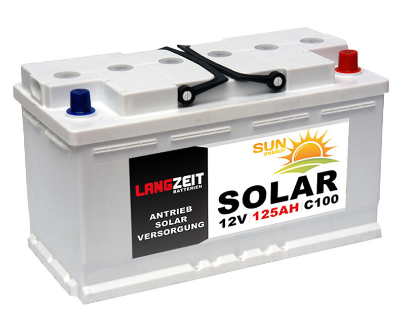 Langzeit Solar Batterie 125Ah 12V, 128,57 €