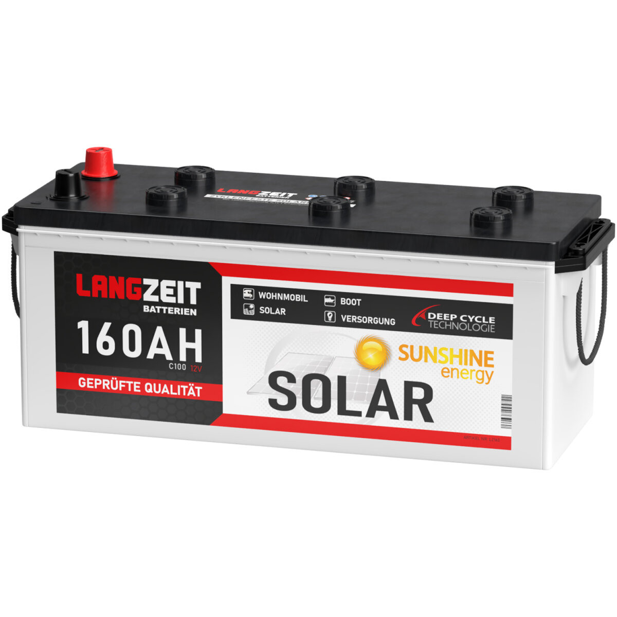 Langzeit Solarbatterie 160Ah 12V, 197,40 €
