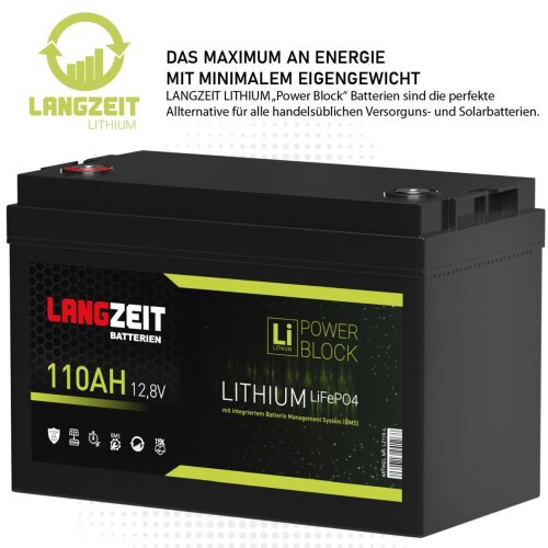 Langzeit Lithium Batterie 110Ah 12V, 244,90 €