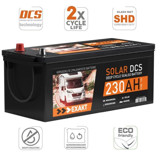 EXAKT Solar DCS Solarbatterie 230Ah 12V, 235,21 €