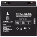 SIGA AGM Akku  12V 25Ah Frontbild
